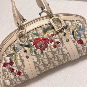 CHRISTIAN DIOR- Vintage Floral Trotter Satchel